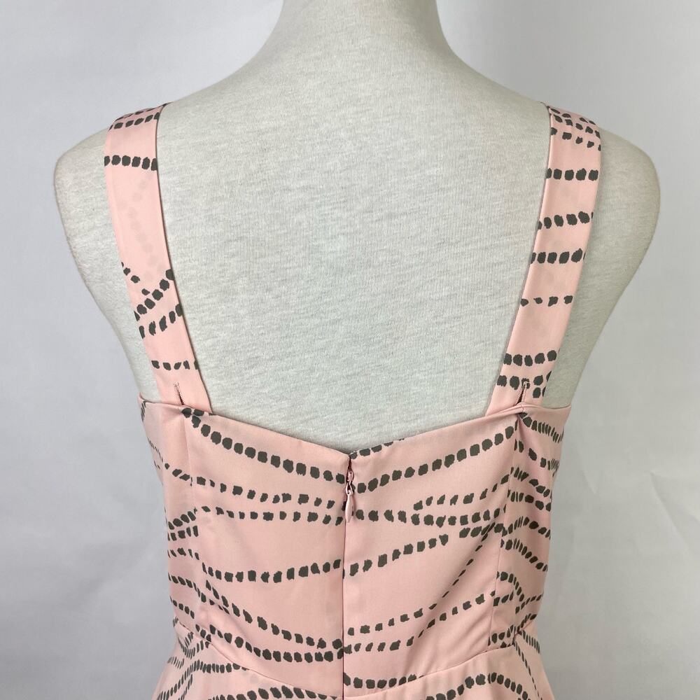 Cabi #273 Sophia Cami NWT Blush Pink & Gray Print Wrap Bust Peplum Tank Blouse - Picture 4 of 11